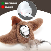 Rechargeable Flapping Bird Cat Toy with Chirping Sound & Catnip