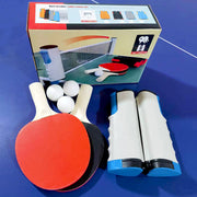 Portable Retractable Table-Tennis Net & Paddle Set
