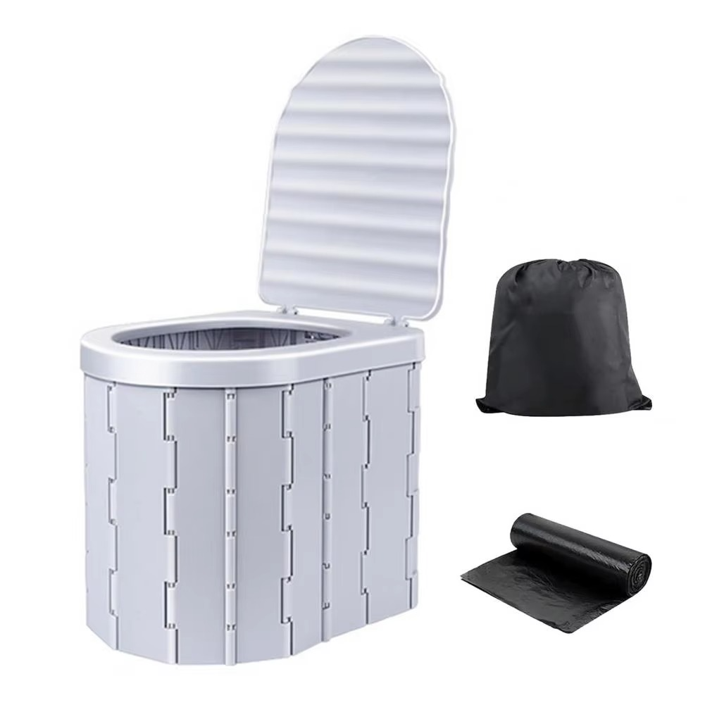 Folding Portable Camping Toilet with Waste Bags