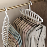 Rotating 11-Hole Folding Wardrobe Hanger – Black or White