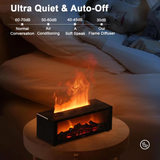 Flame Fireplace Aroma Diffuser, Essential Oils Humidifier With LED Light & Remote Control