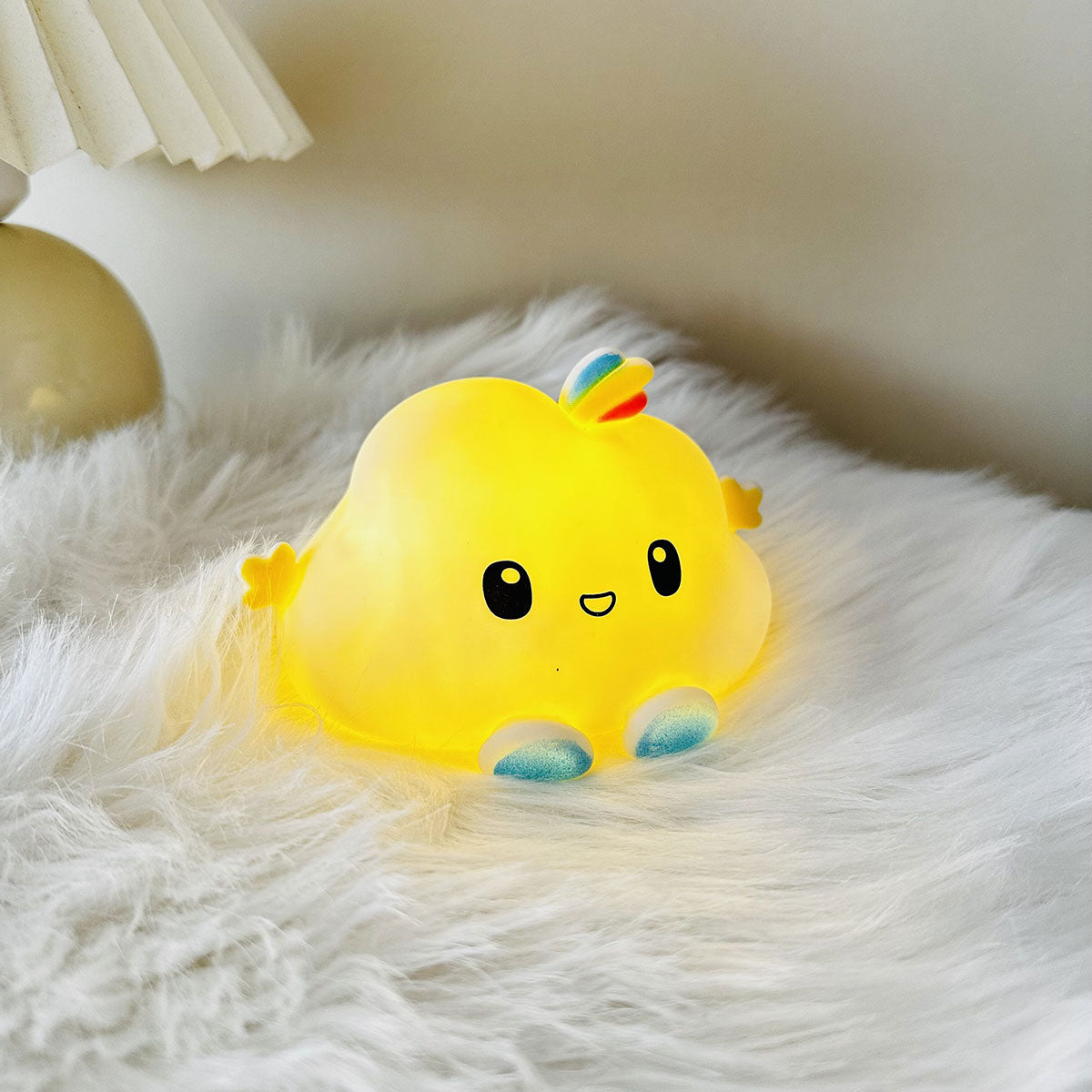 Rechargeable Cloud Silicone Night Light – Yellow & 7-Colour Mode