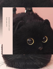 Small Plush Cat Messenger Bag – Handmade-Style Shoulder Design