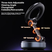 Foldable Vacuum-Suction Magnetic Phone Mount – Black or White