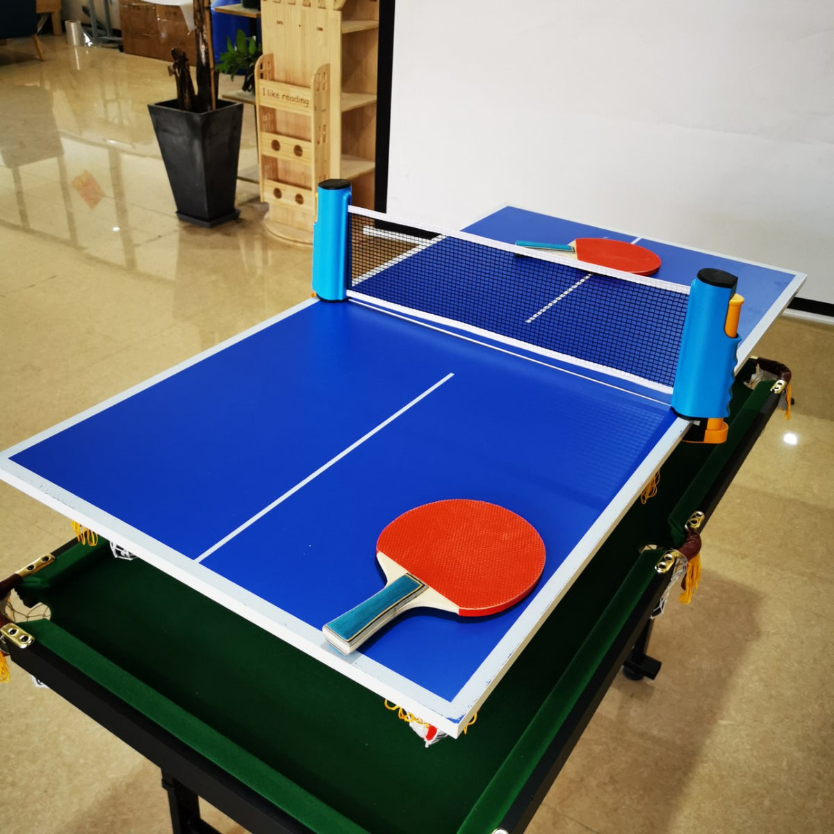 Portable Retractable Table-Tennis Net & Paddle Set