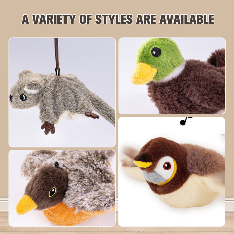 Rechargeable Flapping Bird Cat Toy with Chirping Sound & Catnip