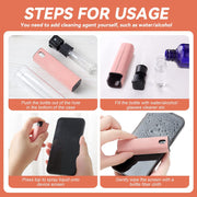 2-in-1 Refillable Screen-Cleaner Spray & Microfibre Wiper