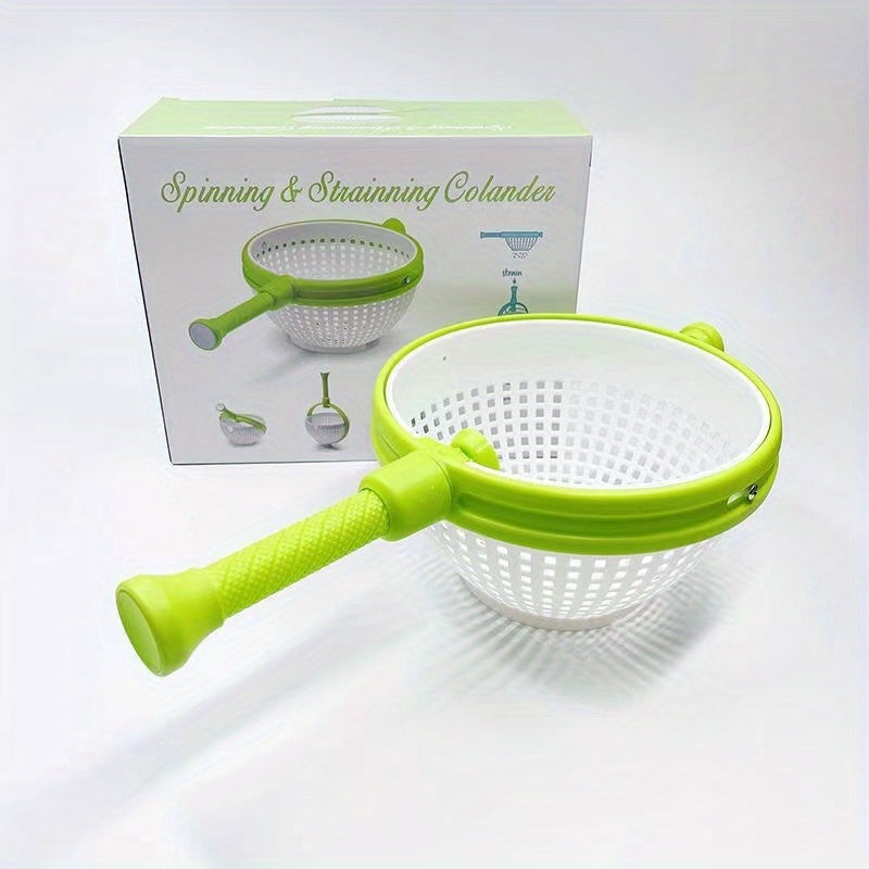 Manual Hand-Press Salad Spinner & Produce Washer