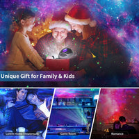 LED Alien Galaxy Projector Light Atmosphere Night Lamp Bedroom Gaming Room Desktop Decoration Star Projection Lights Kids Gift