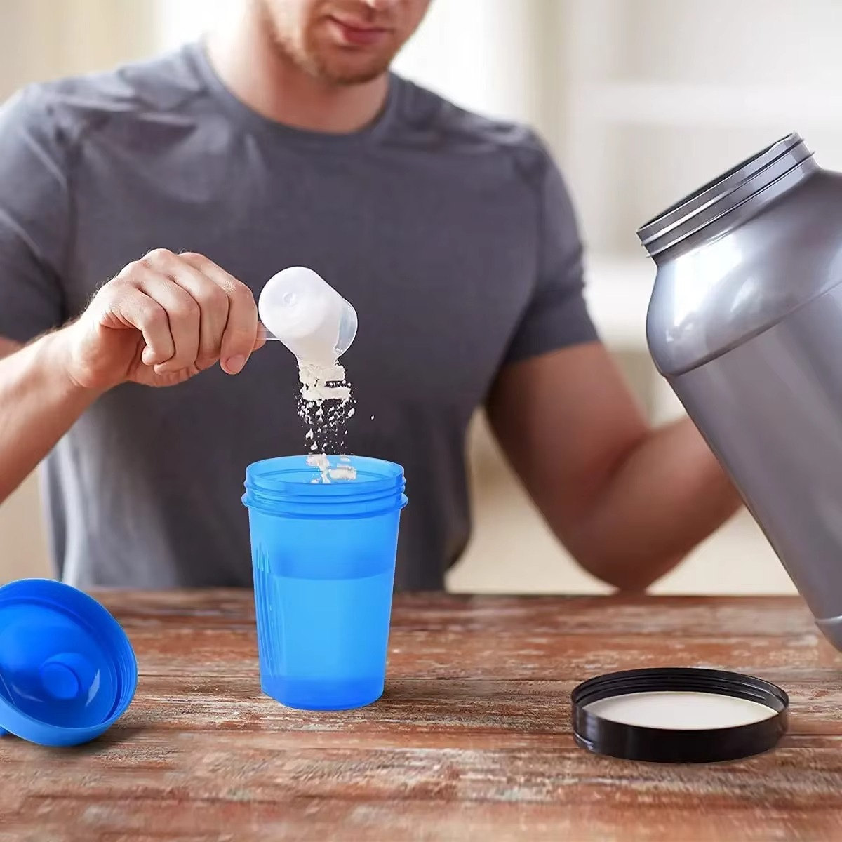 Reusable Protein Shaker Bottle