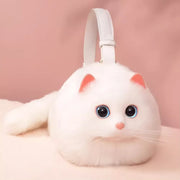 Small Plush Cat Messenger Bag – Handmade-Style Shoulder Design