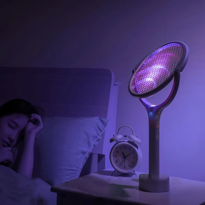 2-in-1 USB-Rechargeable Electric Insect Swatter with Stand