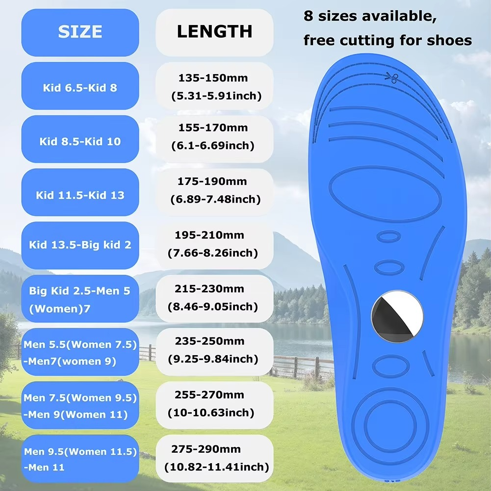 AirTag-Compatible Tracker-Holder Shoe Insoles – 7 Sizes