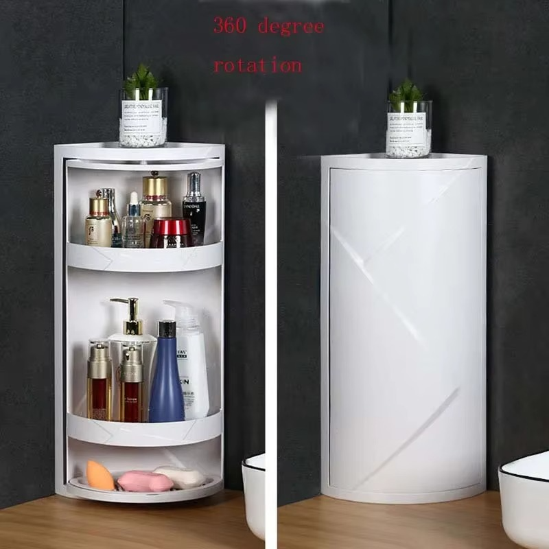 Three-Tier Rotating Corner Storage Rack