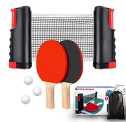 Portable Retractable Table-Tennis Net & Paddle Set