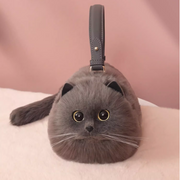 Small Plush Cat Messenger Bag – Handmade-Style Shoulder Design