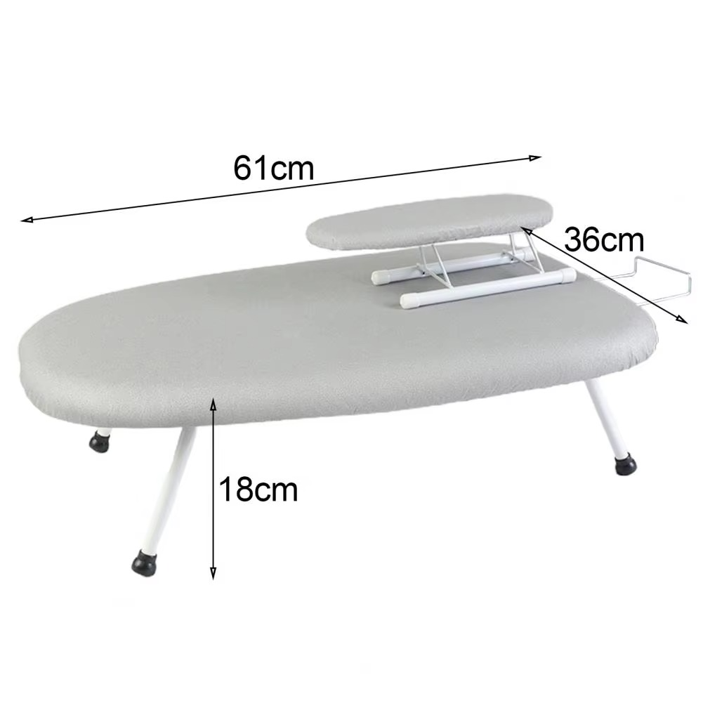 Foldable Mini Ironing Board with Washable Cover & Iron Rest