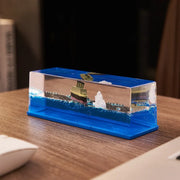 Cruise-Ship Fluid Drift Bottle & Hourglass Decoration