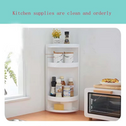 Three-Tier Rotating Corner Storage Rack