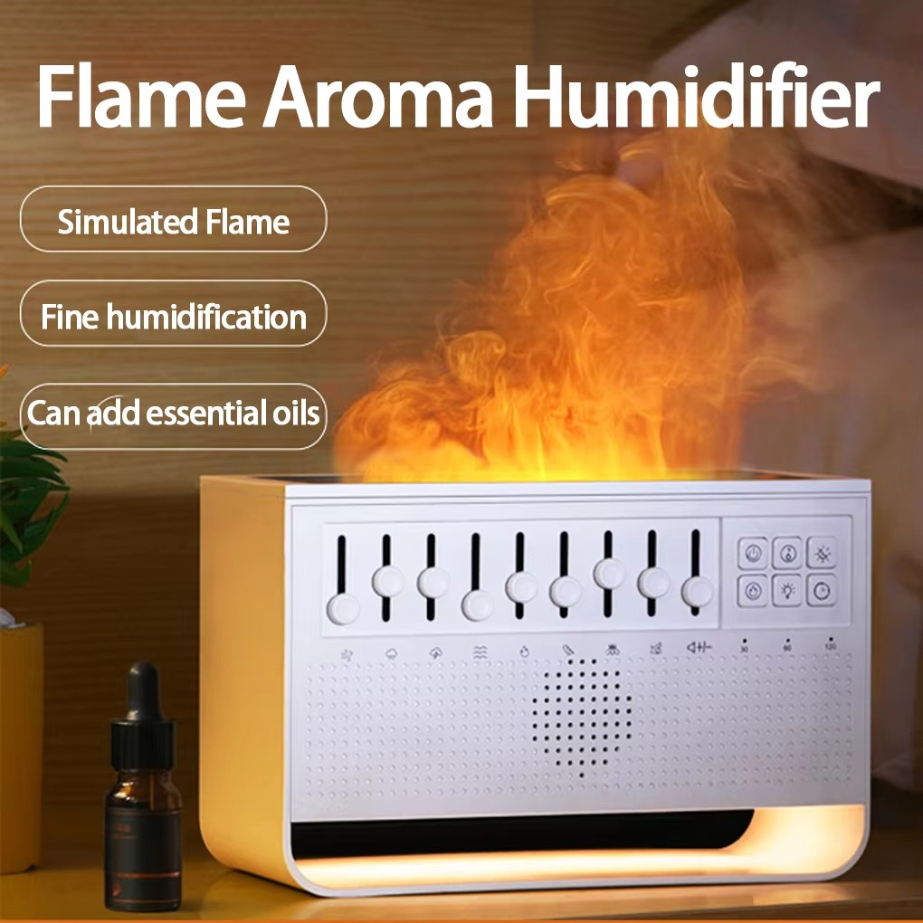 3 in 1 HIFI Bluetooth Speaker White Noise Sleep Aid Night Light Humidifier Machine with Free Combination of 8 Goup Nature Sound
