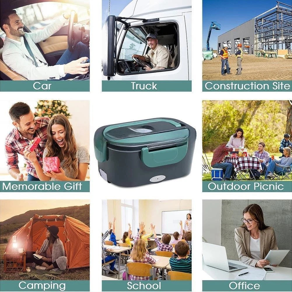 Electric Lunch Box Food Heated 12V 220V Portable Food Warmer Heater for Car/Home