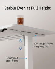 Electric Height Adjustable Standing Desk with USB-A & USB-C Charging