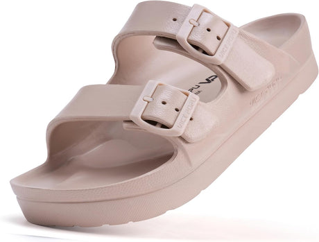 Women’s EVA Platform Slides with Adjustable Double Buckles