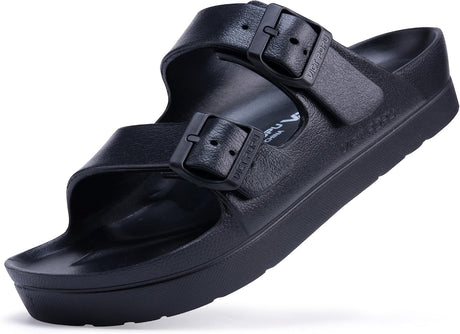 Women’s EVA Platform Slides with Adjustable Double Buckles