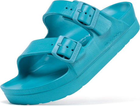 Women’s EVA Platform Slides with Adjustable Double Buckles
