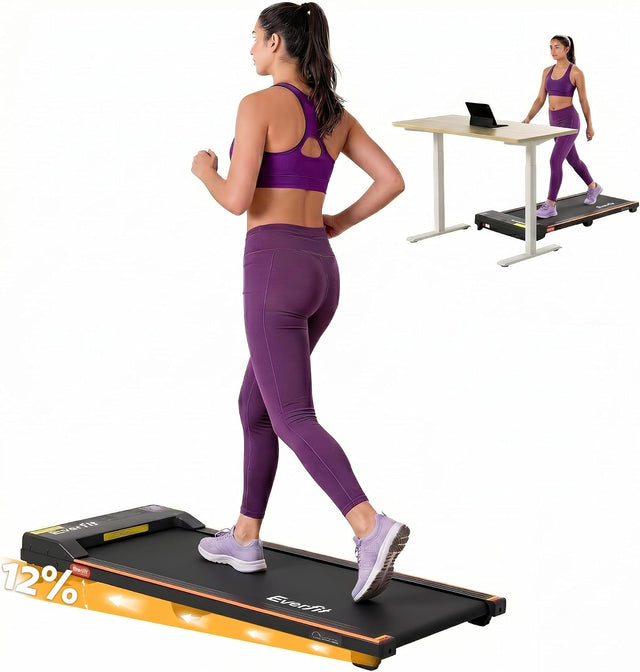 Everfit 3-in-1 walking pad treadmill with 12% incline
