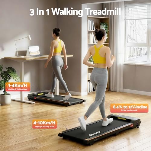 Everfit 3-in-1 Walking Pad Treadmill with 12% Incline