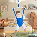 Adjustable Youngsters Walking Harness with Comfort Seat - Durable Nylon, Blue - The Perfect Choice for Family and Outdoor Play Youngsters'S Door Clip Bouncer Chair, Length Adjustable