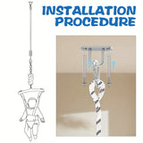 Baby Jumper with Ceiling Hook - Adjustable Indoor/Outdoor Activity for Small Spaces, 6-Month & Up