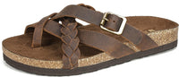 Women’s Braided-Detail Flat Sandals with Adjustable Buckle