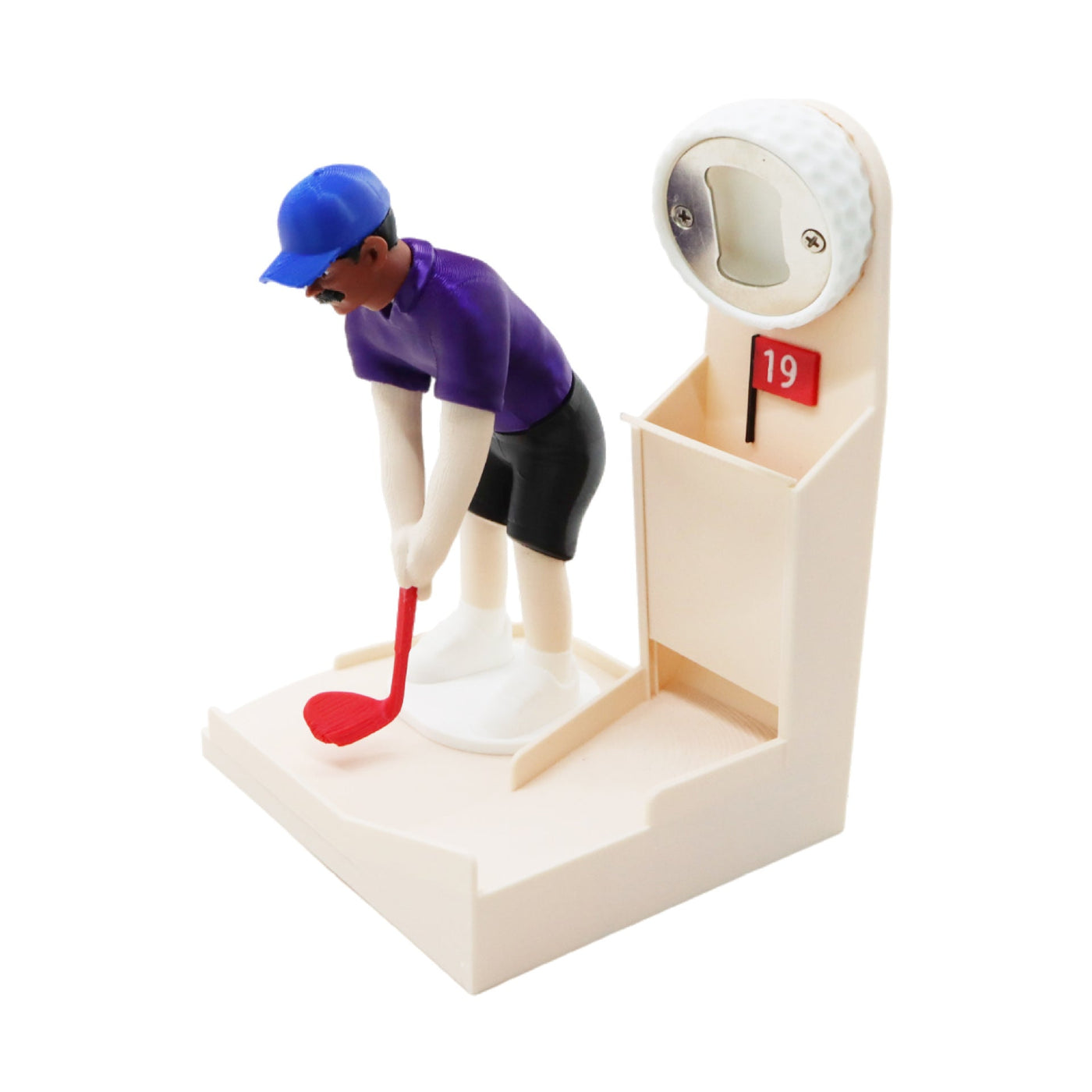 Golf Swing Bottle Opener & Cap-Launcher Game