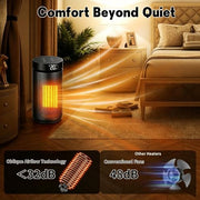 1500W Portable Ceramic Electric Heater – Remote, 70° Oscillation & 12H Timer