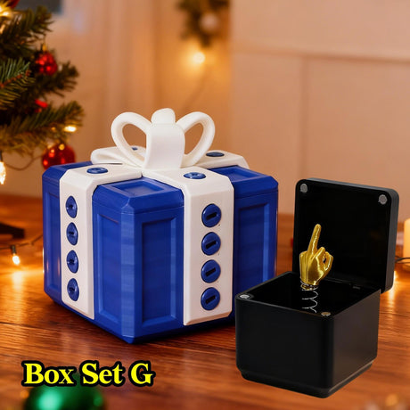 The Annoying Present with Middle Finger in A Box Gift Box with Screws Prank Surprise Pop-Up Novelty Funny Gifts for Adult Toys
