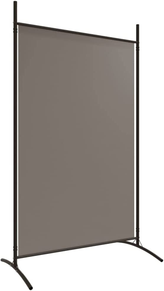 4-Panel Anthracite Fabric Folding Room Divider