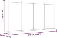 4-Panel Anthracite Fabric Folding Room Divider