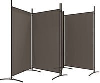 4-Panel Anthracite Fabric Folding Room Divider