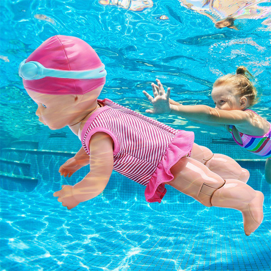 Battery-Powered Swimming Doll Bath Toy