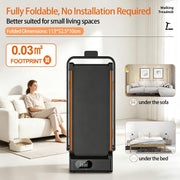 Compact 2.5 HP Incline Walking Pad Treadmill with Handle