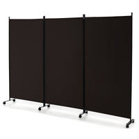 262 × 180 cm 3-Panel Rolling Room Divider – 4 Colours