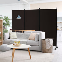 262 × 180 cm 3-Panel Rolling Room Divider – 4 Colours