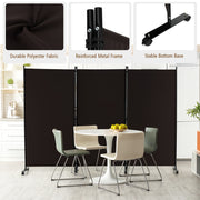 262 × 180 cm 3-Panel Rolling Room Divider – 4 Colours