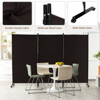 262 × 180 cm 3-Panel Rolling Room Divider – 4 Colours