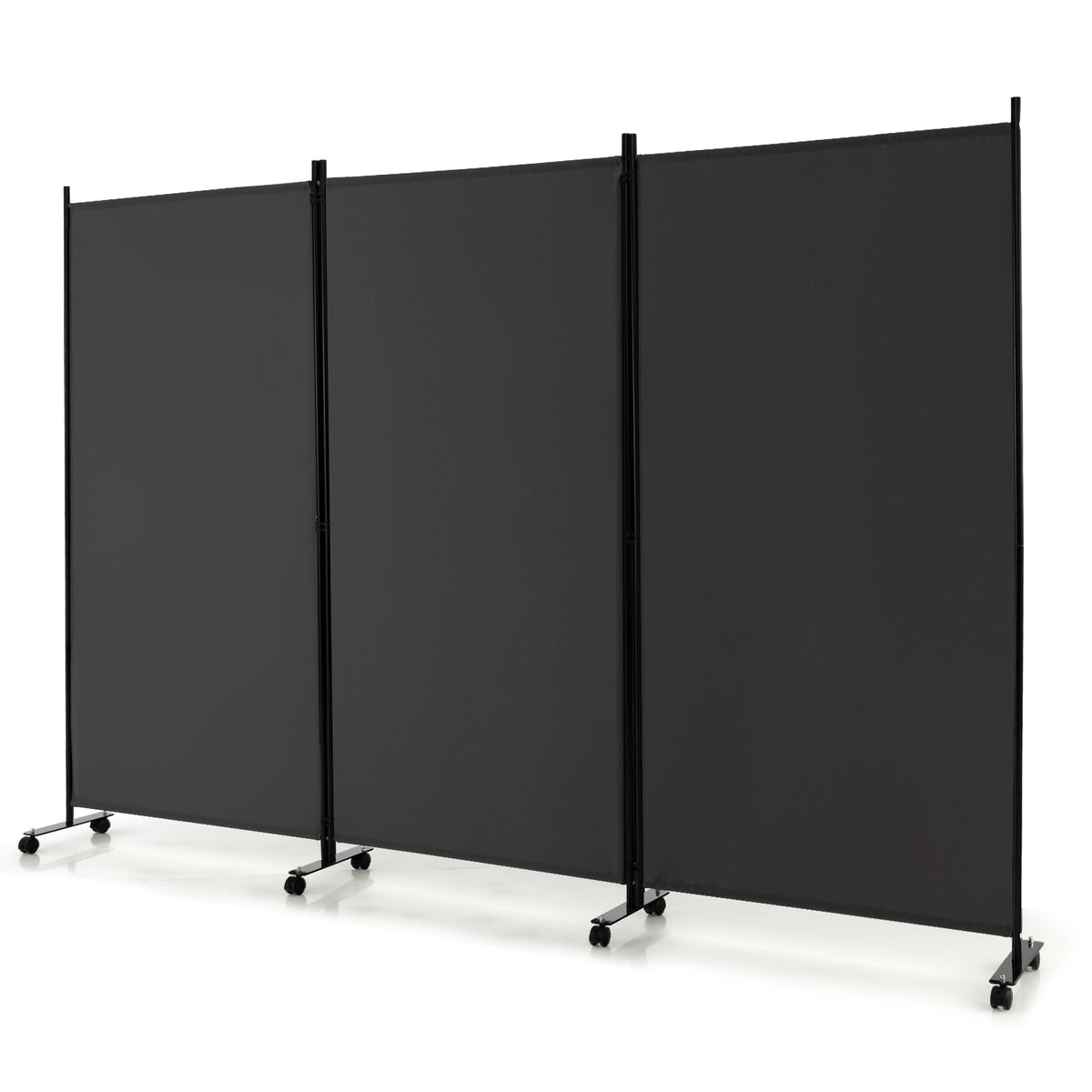 262 × 180 cm 3-Panel Rolling Room Divider – 4 Colours