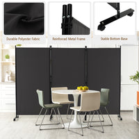 262 × 180 cm 3-Panel Rolling Room Divider – 4 Colours
