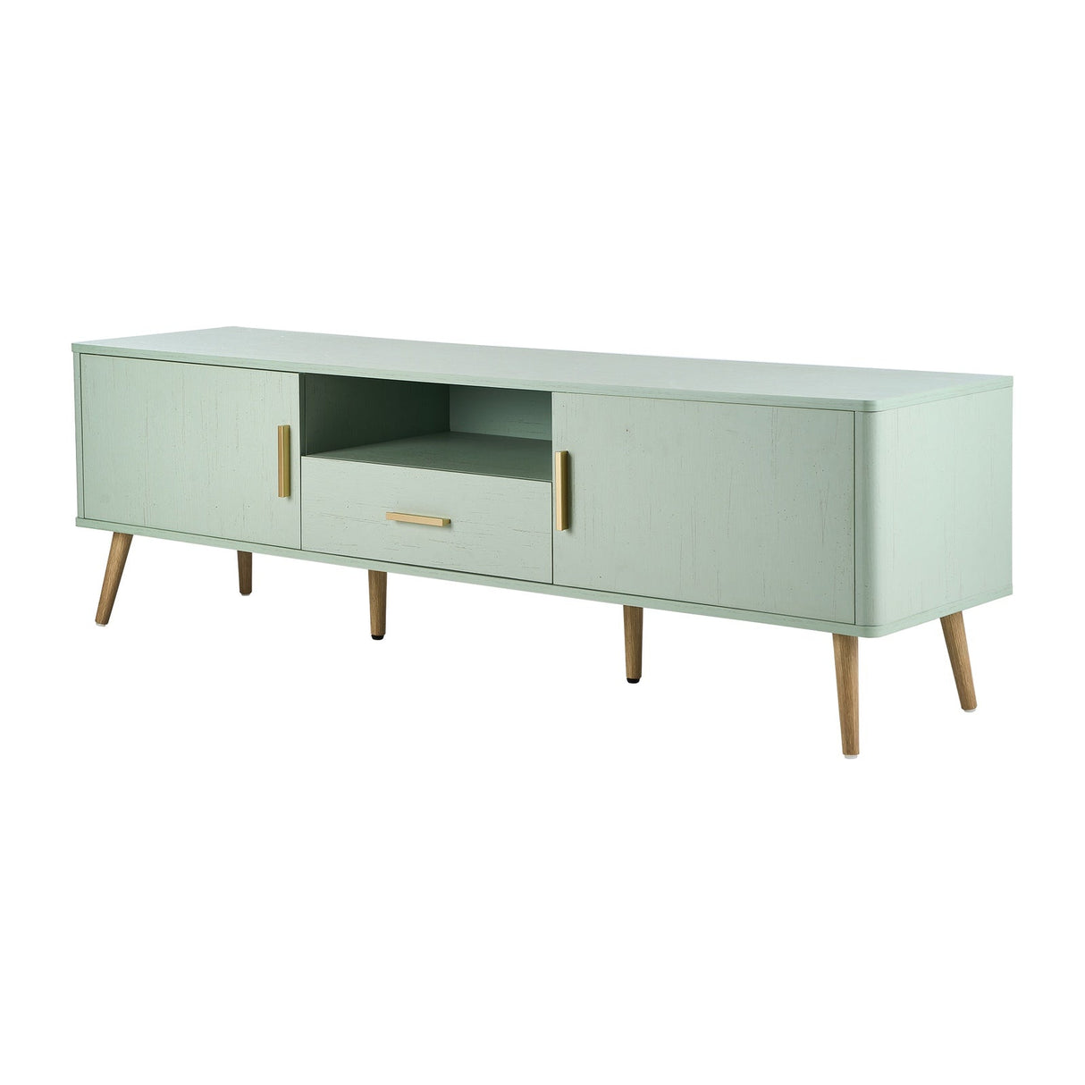 Oikiture 160cm green TV cabinet – view 6