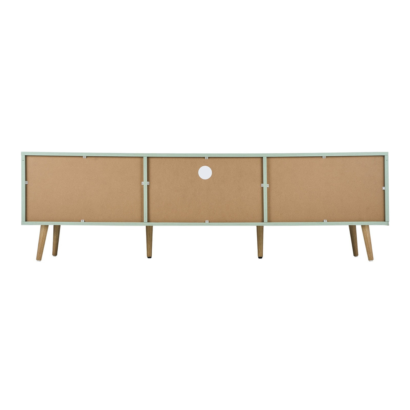TV Cabinet Entertainment Unit 160cm with Storage Drawer, Shelf & 2 Doors – Green